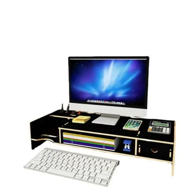Soporte de madera para Monitor, elevador para ordenador portátil,  organizador de escritorio, soporte para mejora de altura, Base de pantalla,  soporte de almacenamiento - AliExpress