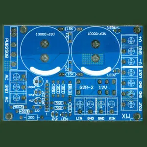 Двойная выпрямительная плата фильтра PCB w/ UPC1237 защита fr TDA7294