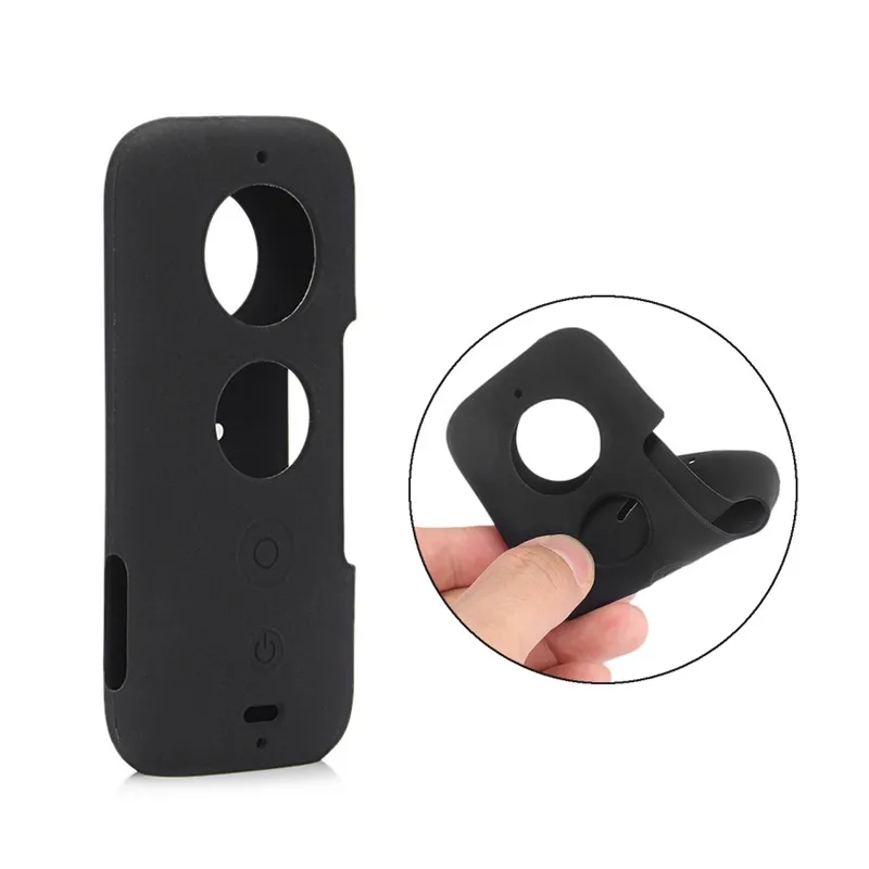 Силиконовый защитный чехол для экшн камеры Insta360 One X с защитной крышкой
