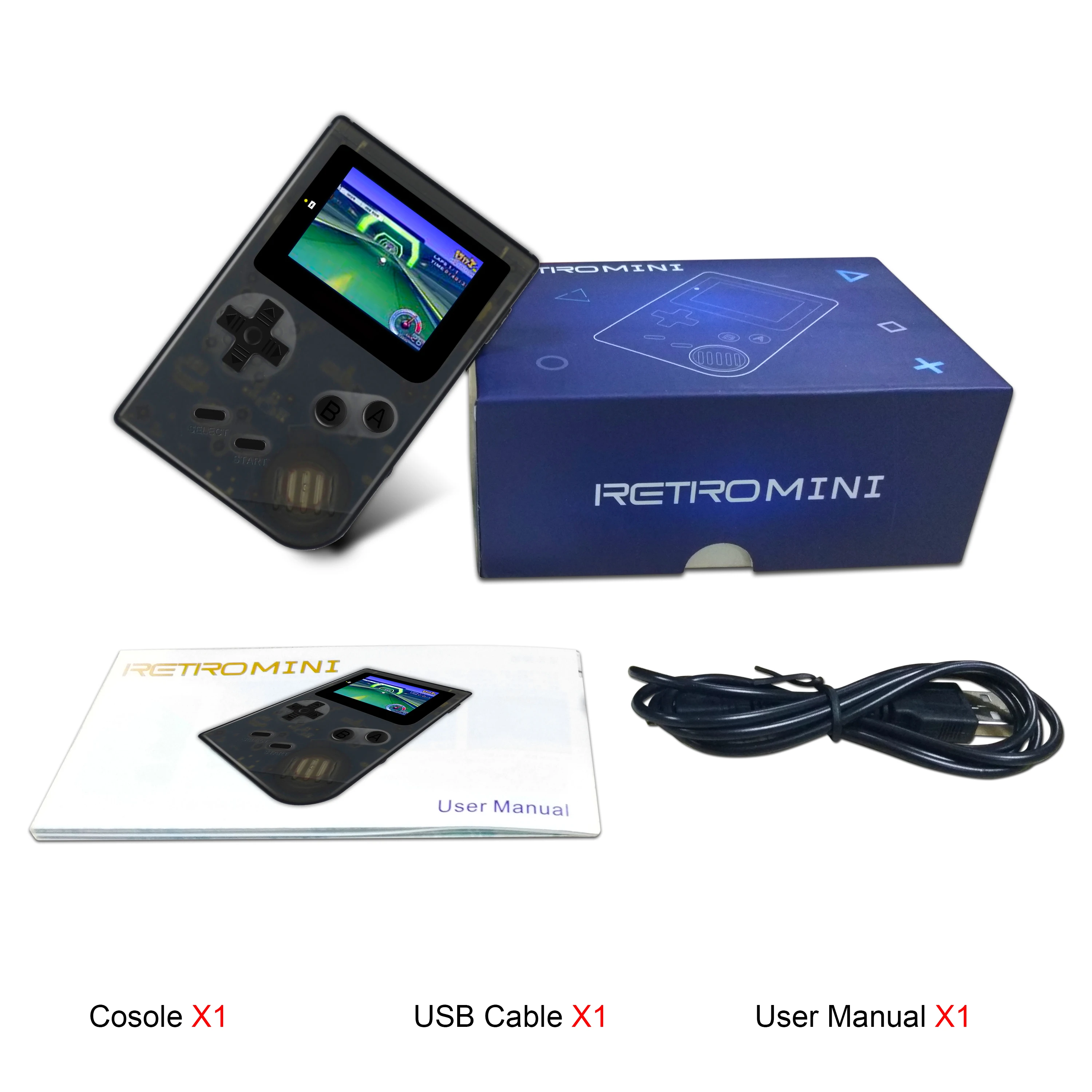 Children's adult birthday gift Retro Mini 8bit Tetris game console Built 1169 Games Childhood memories |