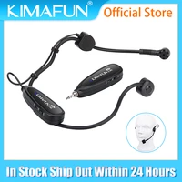 kimafun wireless headset microphone system for iphonedslr camerapa speakeryoutubepodcastvideo recordingconferencevlogging