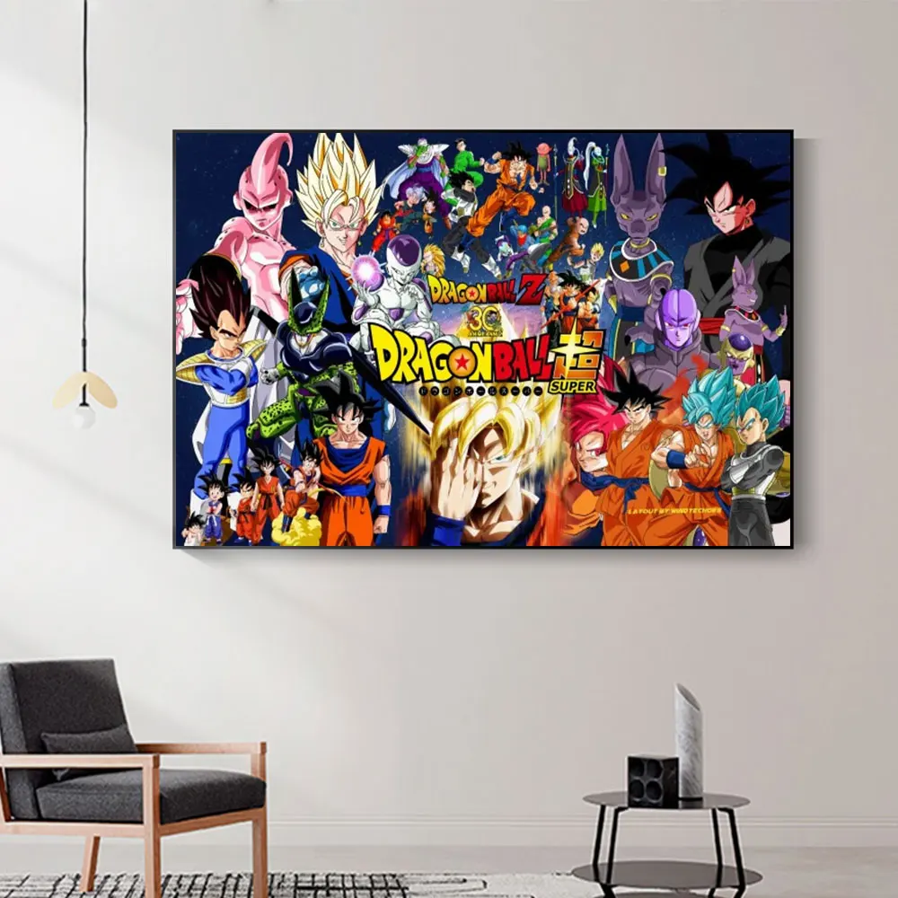 

Popular Japanese Classic Anime Dragon Ball Canvas Painting Wall Art Goku Posters and Prints Pictures for Living Room Home Decor
