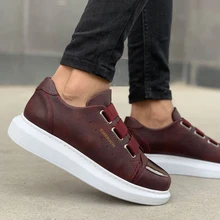 Chekich Mens Shoes Claret Red Color Elastic Band Closure Faux Leather Autumn Season Slip On Fashion Wedding Office Orthopedic Breathable Sneakers Comfortable Unisex Lightweight Solid New Brand Flat Hot Sale CH251 V2
