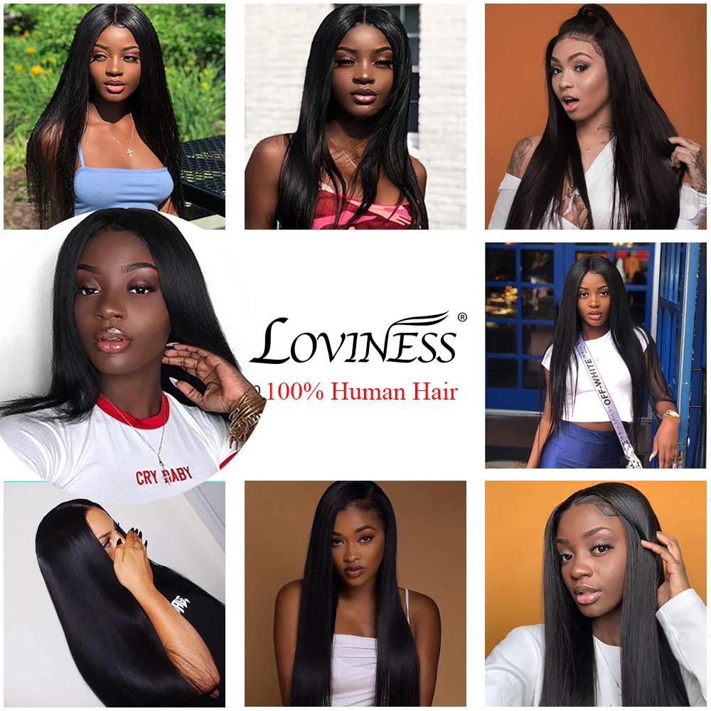 

Straight Lace Closure Wig Humain Hair 4x4 Brazilian Lace Front Human Hair wigs Natural Hairline For Black Women Human Hair