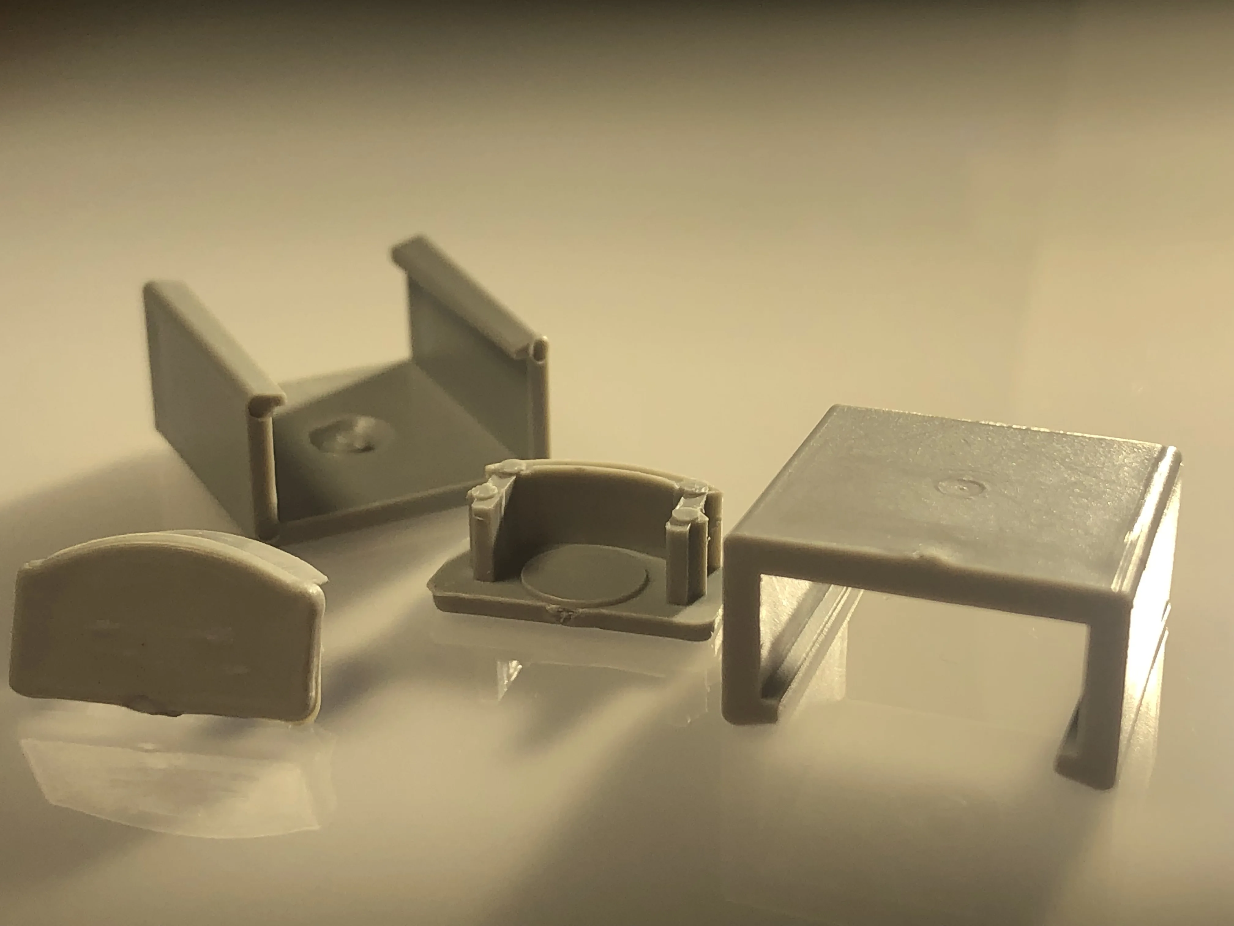 Профиль алюминиевый для светодиодной ленты накладной 7х16мм в комплекте с