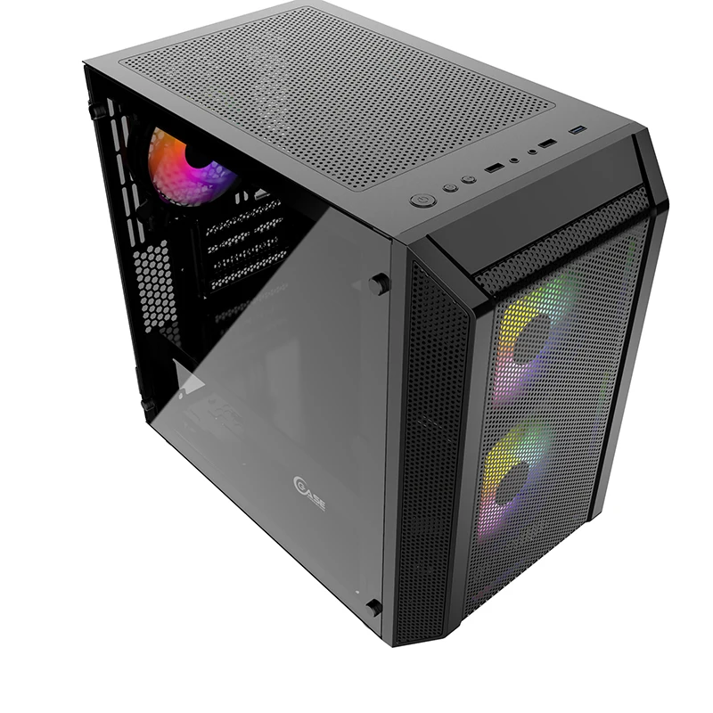 Game PC case корпус для компьютера pc gamer Mistral Micro H3B Mesh LED 2x140mm+1х120mm mATX (CMIMH3B-L3) | Компьютеры