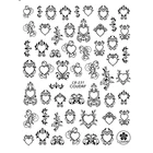 Сверхтонкая самоклеящаяся 3D наклейка-слайдер для ногтей, золотой, серебряный, черный, белый Винтажные Украшения, сердца, линия CB227-231