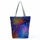 Космическая ракета сумки через плечо с рисунком, подходящие ко всему модные сумки, красивая женская сумка, Экологичная вместительная сумка для покупок
