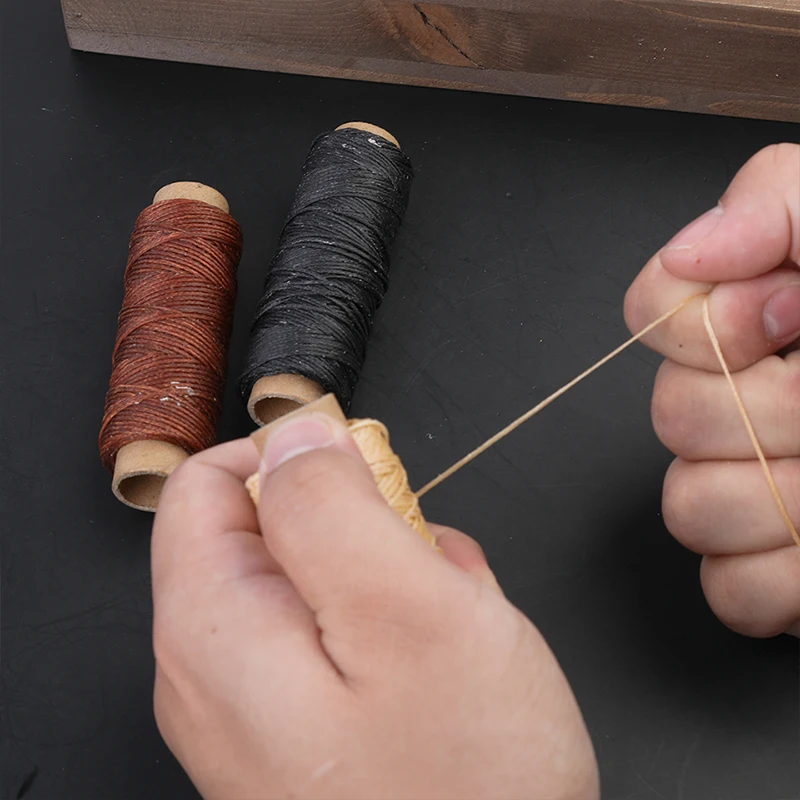 Набор для шитья кожи KAOBUY 18 шт. с крупными иглами вощеная нить шило и другие ручные