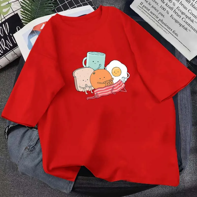 

Delicious Sushi Food Harajuku Printed T-shirt Unisex Pure Cotton Round Neck 14 Color Short Sleeve Breathable Fashion Soft Top