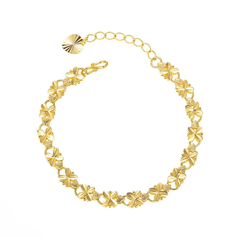 

2021 Fashion Gold Clover Women Bangle Bracelet Fashion Women Jewelry Gift Chain