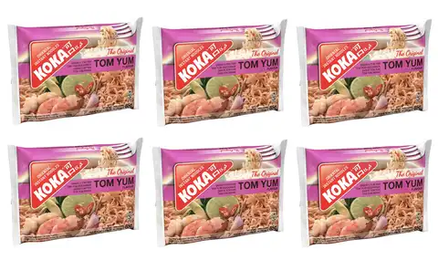 Лапша быстрого приготовления KOKA Original Tom Yum со вкусом Том Ям, 85 г 6 шт
