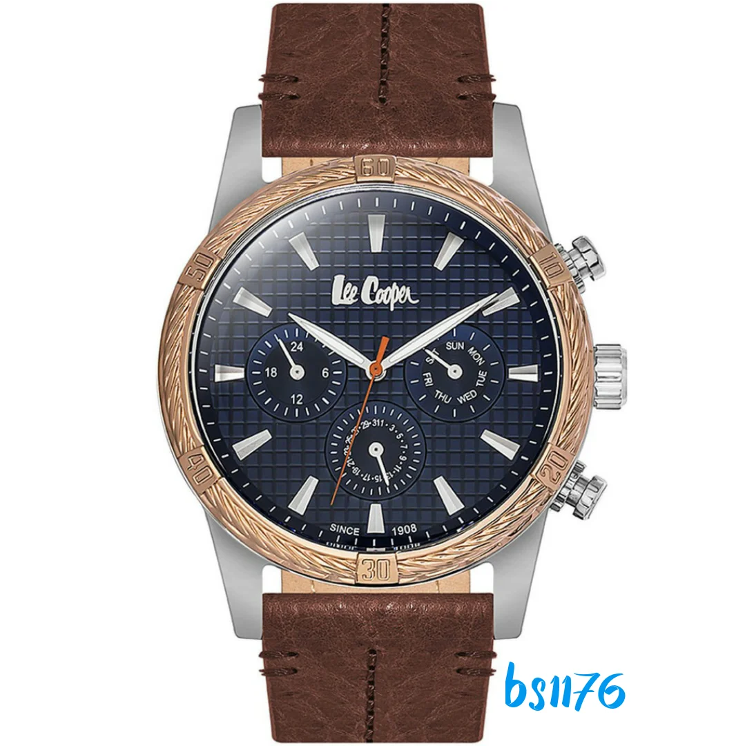 Lee Cooper кожаный ремешок многофункциональные мужские часы модные ювелирные