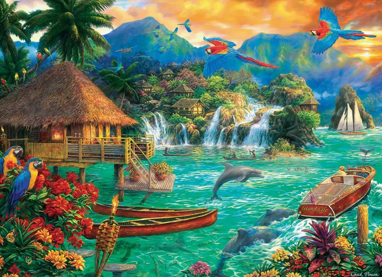 

Trefl Puzzle Island Life 3000 Piece Jigsaw Puzzle fun toys landscape gift wall decoration Puzzle for Adults