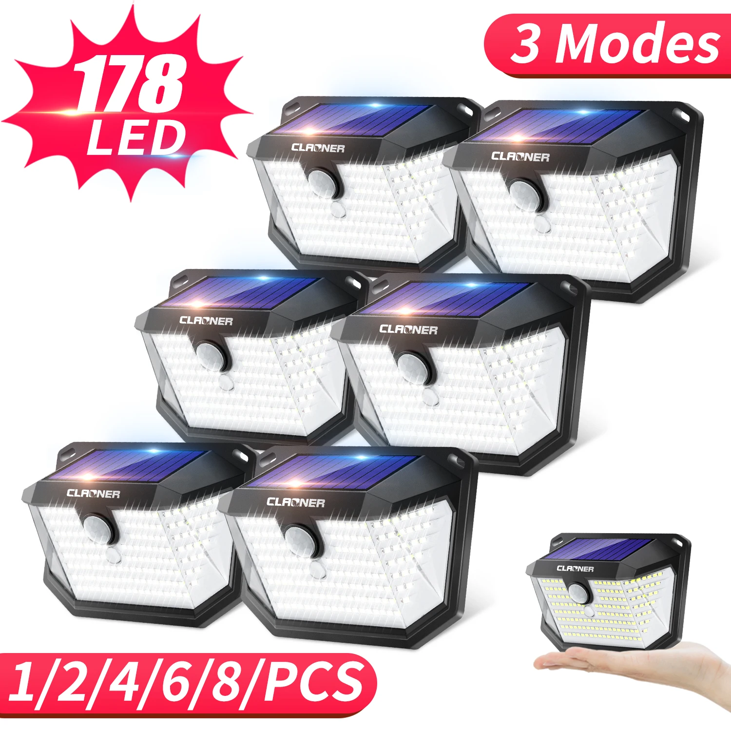 Наружный светильник на солнечной батарее с питанием от заката до рассвета