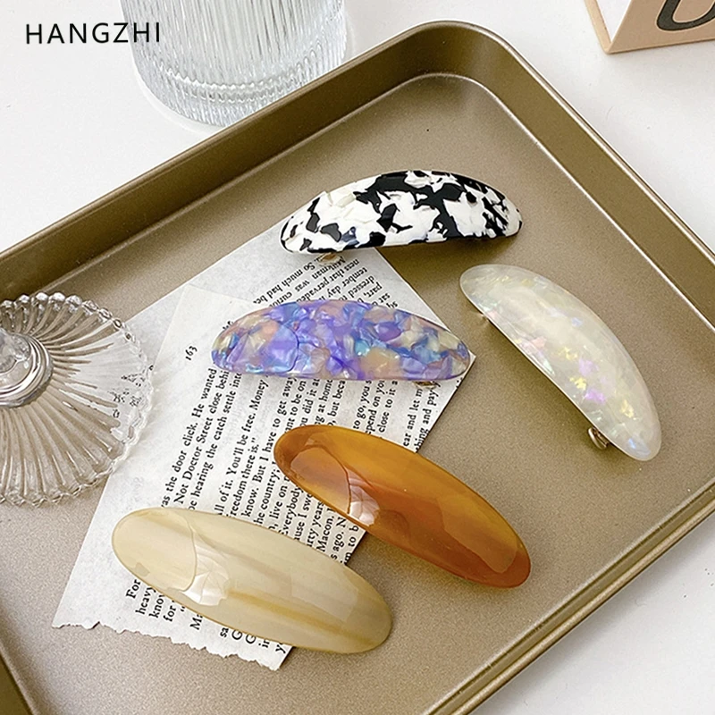 

HANGZHI французские винтажные элегантные ацетатные Пружинные зажимы для женщин аксессуары для волос подарки головной убор для путешествий 2022 ...