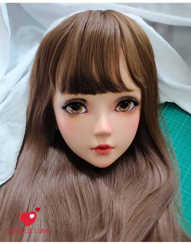 Фото (ZHI) Женская милая девушка, смоляная половина головы, маска кигуруми BJD, косплей, японское аниме, роль Лолиты, трансвестит, кукла, маска с париком №4