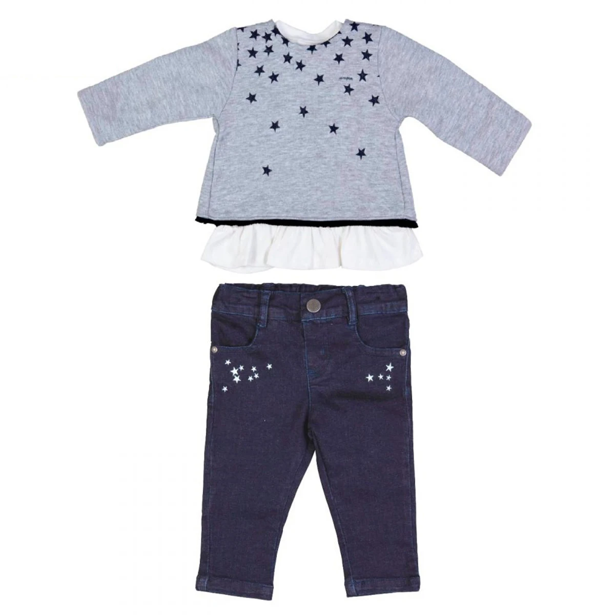 

Bebepan Star Jean Pants Blouse Set Girl