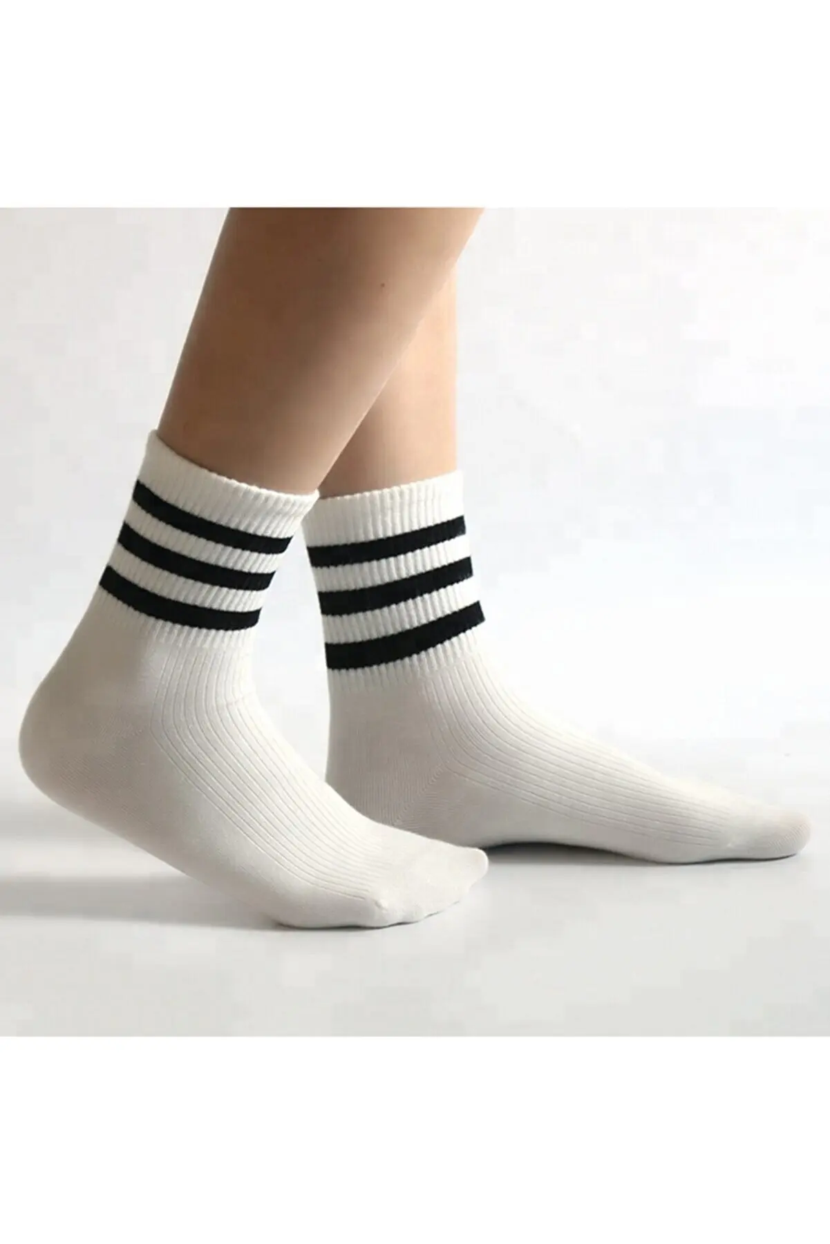 Unisex 5 Pcs Striped Tennis Model Socks (extra Soft)