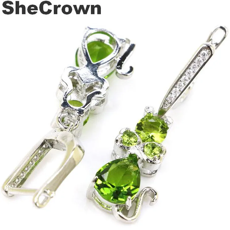 Серьги Серебряные в форме кошки 34x9 мм | Украшения и аксессуары