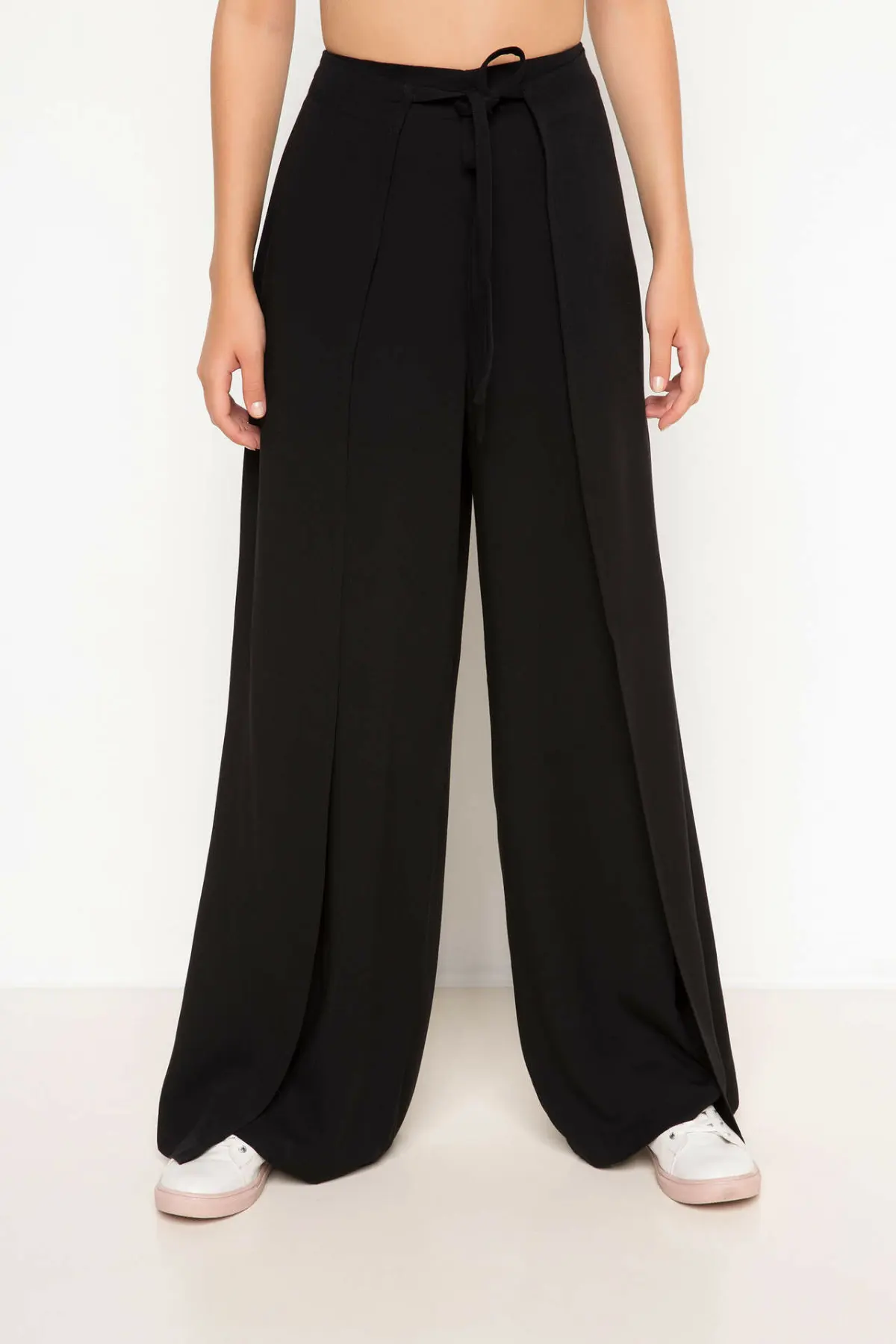 DeFacto женские повседневные брюки модные удобные широкие Длинные свободные