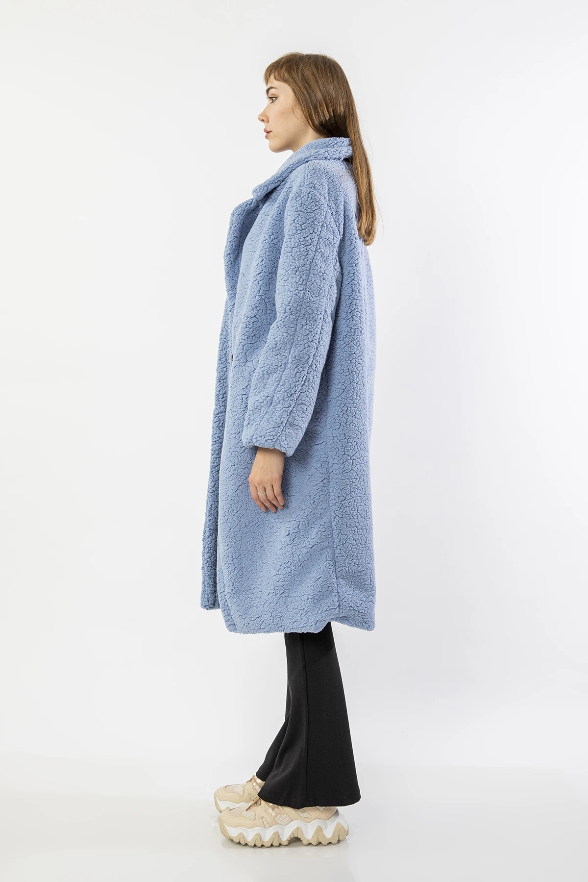 2021 2021 New Winter Women Casual Solid Teddy Coat Faux Fur Thick Warm Long Fleece Teddy Bear 