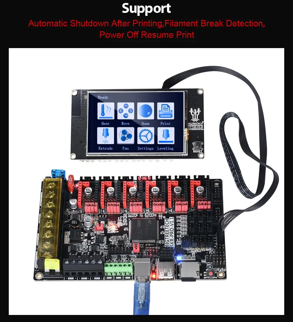 BIGTREETECH TFT35 V2.0 сенсорный экран умный контроллер дисплей 3,5 дюймов сенсорный экран для SKR V1.3 MKS Gen V1.4 части 3d принтера