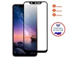 Защитное стекло для Redmi Note 6 pro Редми ноте 6 про, 2,3,5 шт. с отступом от краев, черная рамка