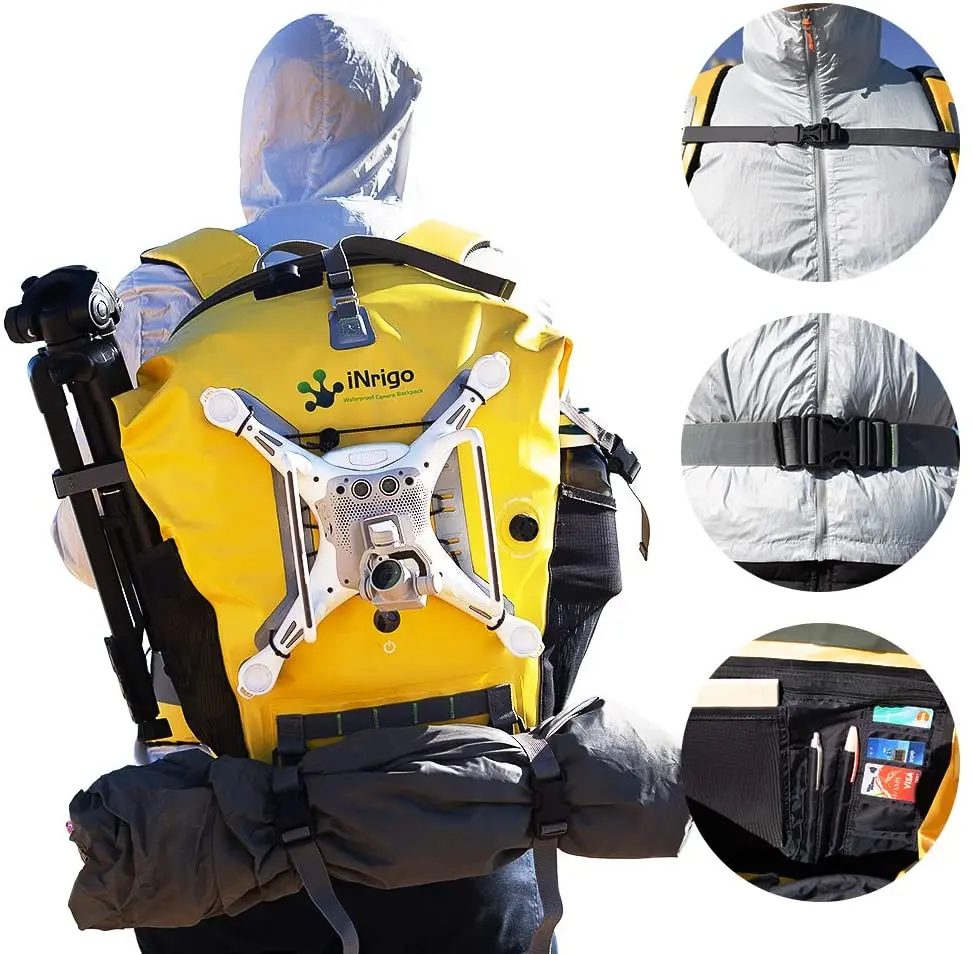 للبيع Inrigo بذكاء كامل كاميرا مقاومة للماء على ظهره كاميرا الحالات IP78 بلوتوث مراقبة الرطوبة مراقبة السفر المشي لمسافات طويلة في الهواء الطلق