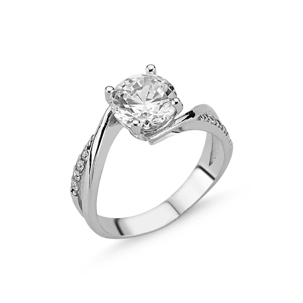 

Серебряное 925 пробы кольцо с цирконием
