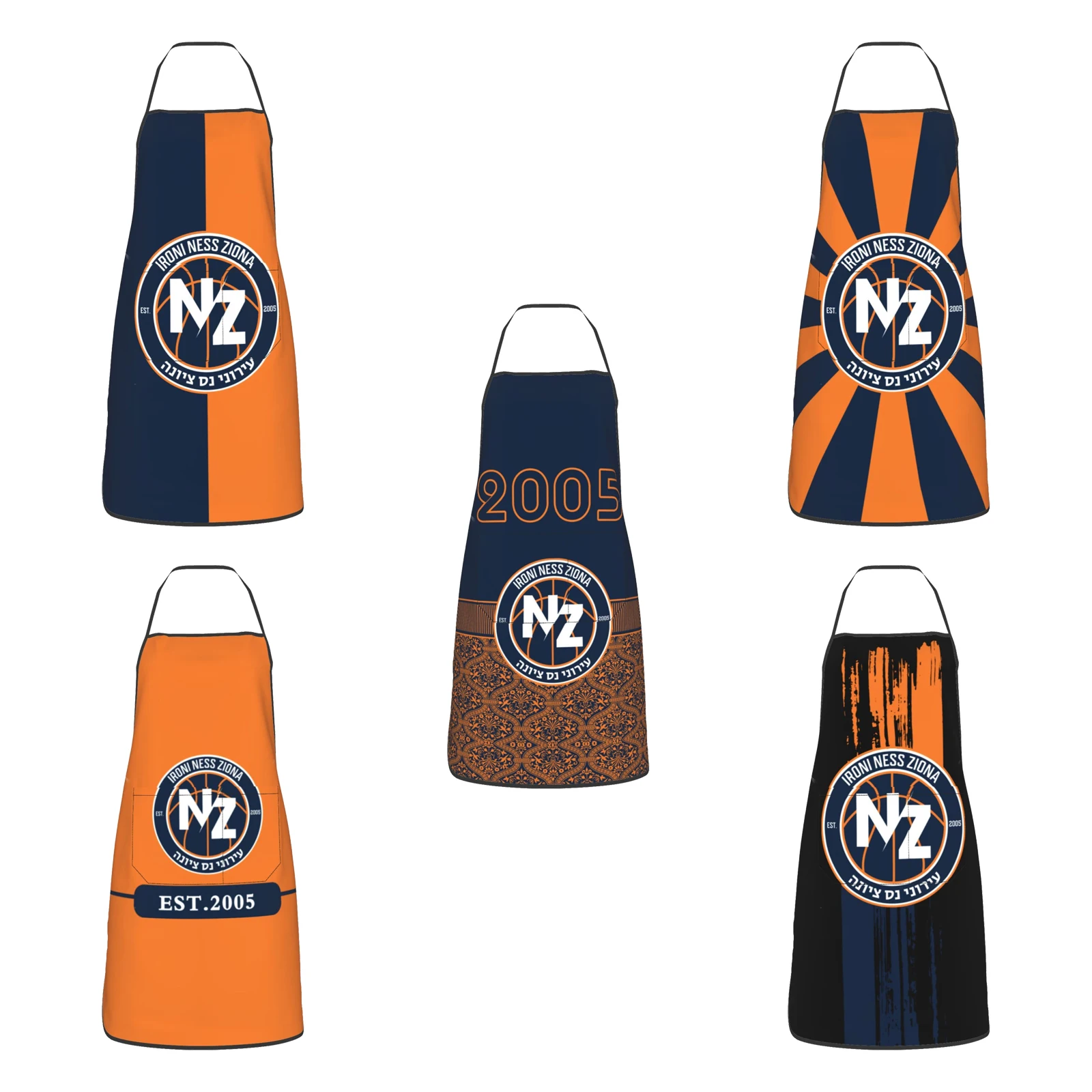 

Ironi Ness Ziona Bc Adjustable Bib Apron Waterdrop Resistant with Pocket Cooking Kitchen Aprons for Men and Women