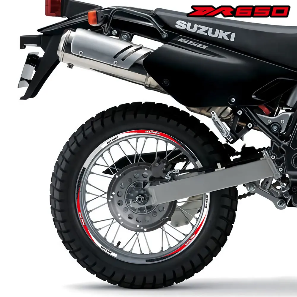 

New Arrival!! "21 "17 inch off-road Motorcycle For Suzuki Wheel Decals Reflective Stickers Rim Stripes For SUZUKI dr650 DR 650