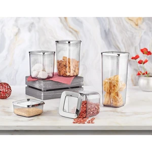 kitchen plastic storage food container organizer jars for spices bulk cereals sugar bowls home boxes plastic convenience airtigh free global shipping