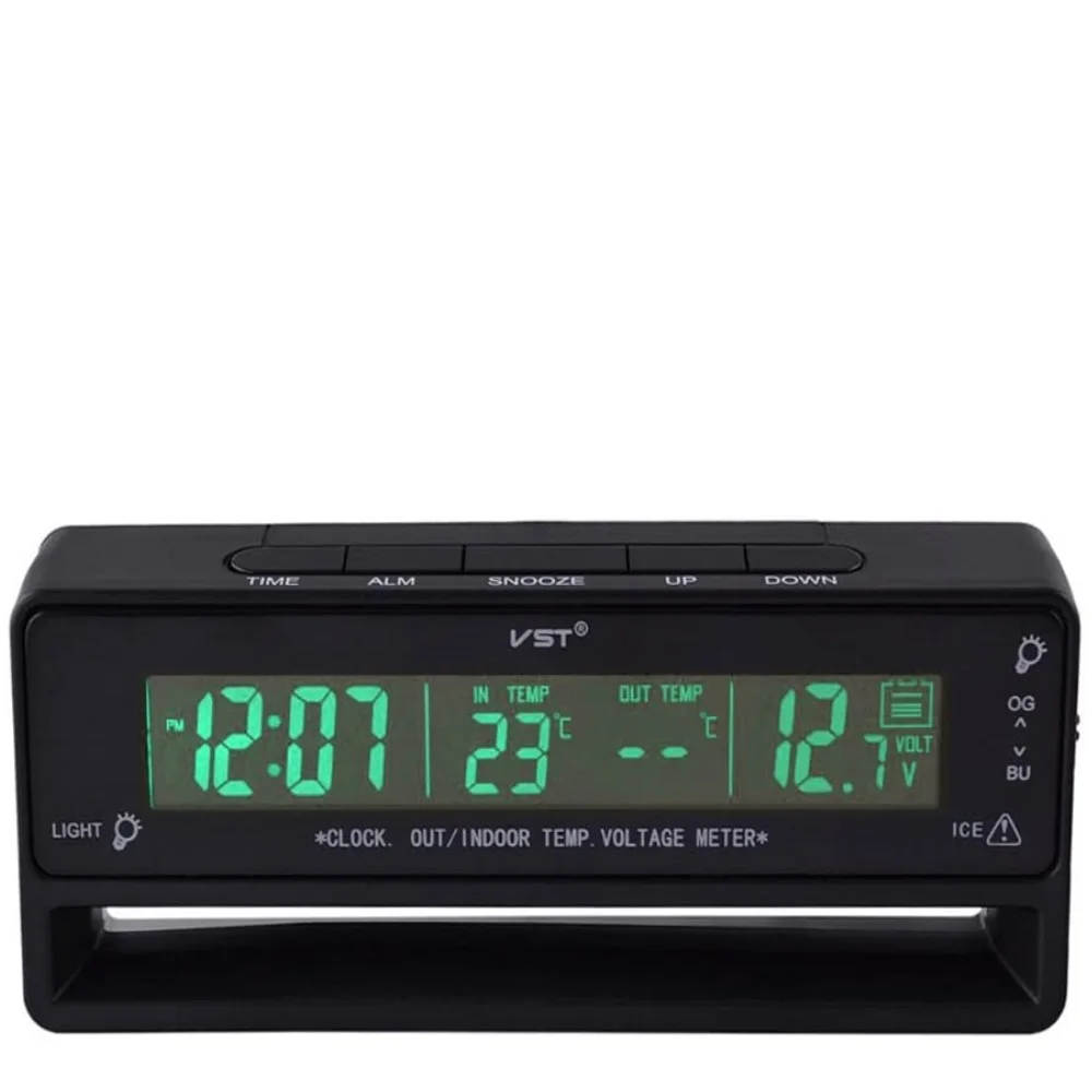 Автомобильные часы для авто машины: подсветка вольтметр термометр 7010V |