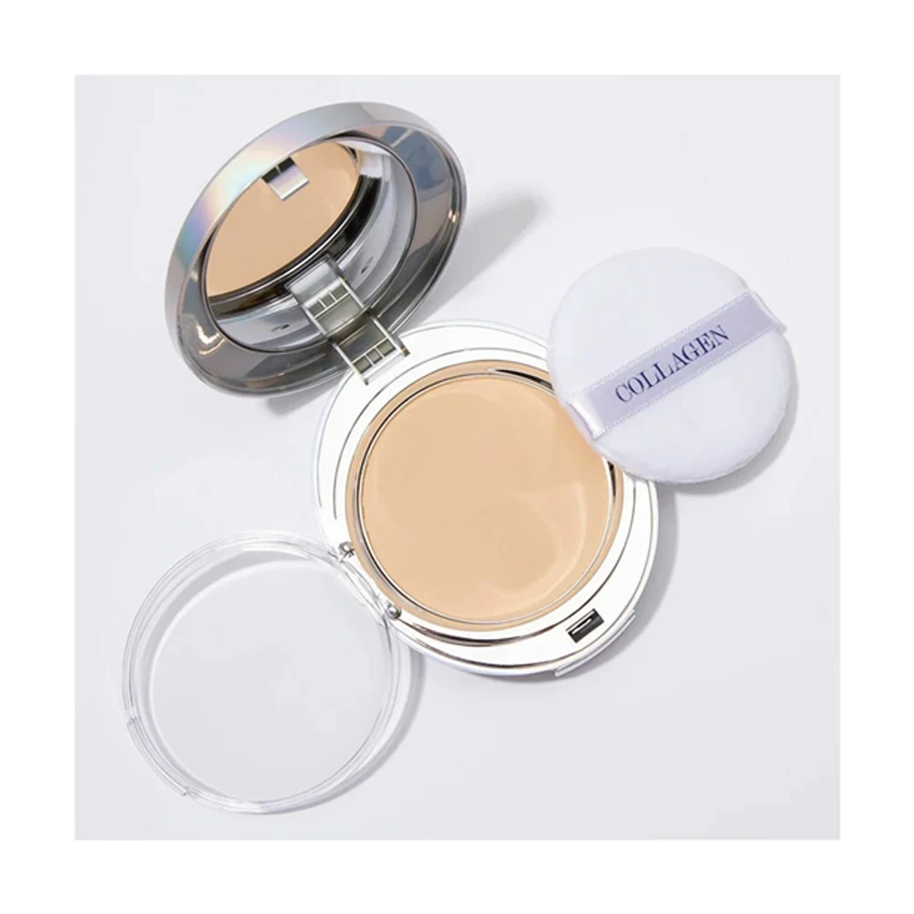 Enough Пудра для лица осветляющая с коллагеном 3в1 со сменным блоком Collagen Whitening Moisture