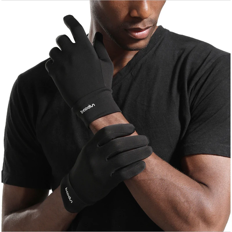 

Outdoor Driving Cycling Gloves Winter Bike Full Finger Gloves Running Mountaineering Lycra Silicone Mon-slip Touch Screen Gloves