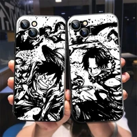ONE PIECE Phone Case For iPhone Pro MAX Mini Plus 2020 Soft Funda Hot TPU Anime Funda Back Cover
