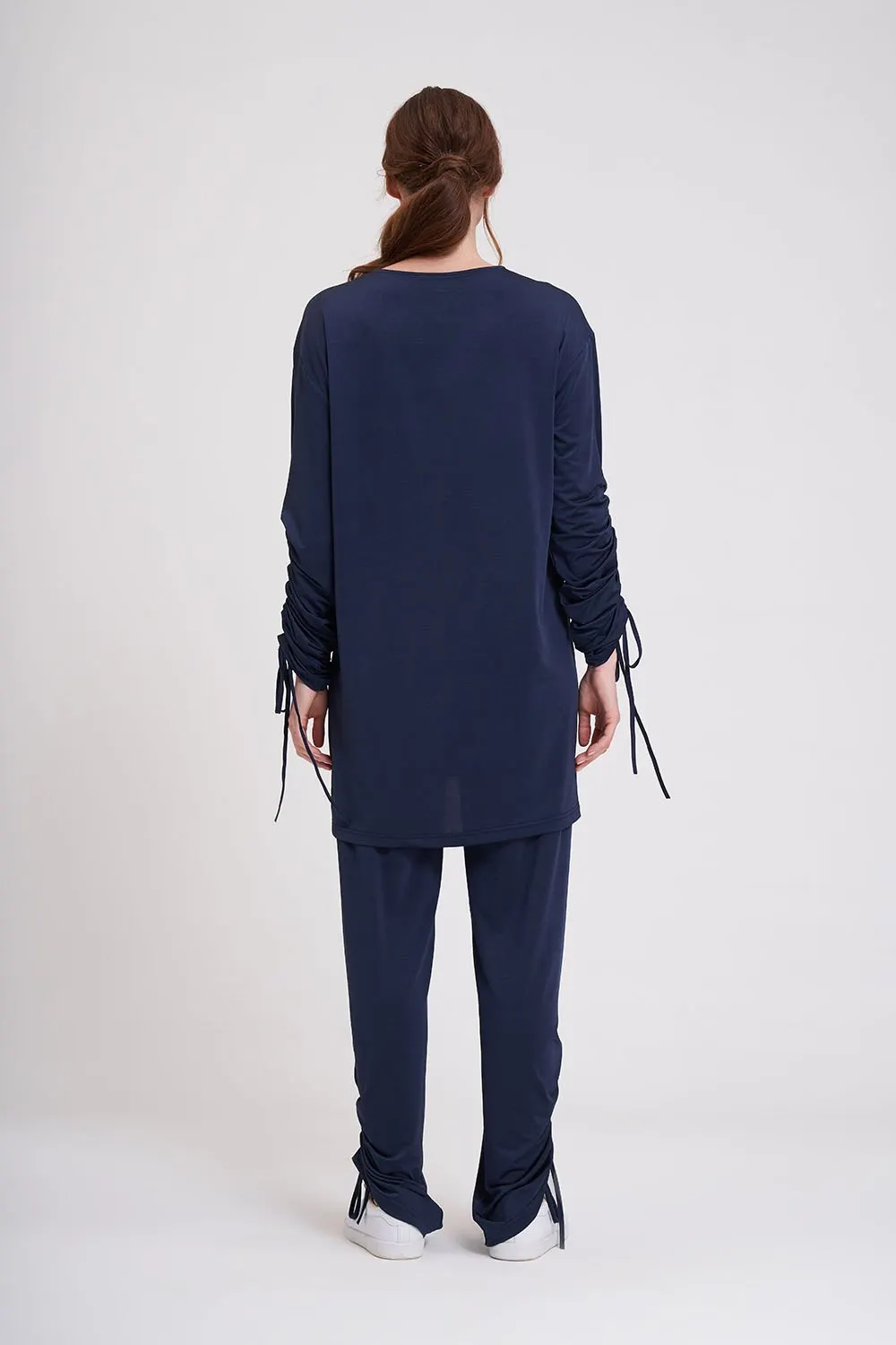 

Drawstring Sleeve Blouse