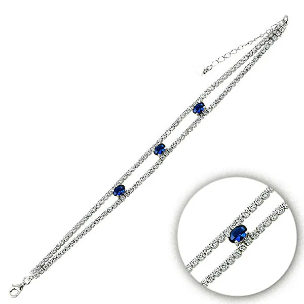 

Silver 925 Sterling Zircon Cubic Zirconia Bracelet