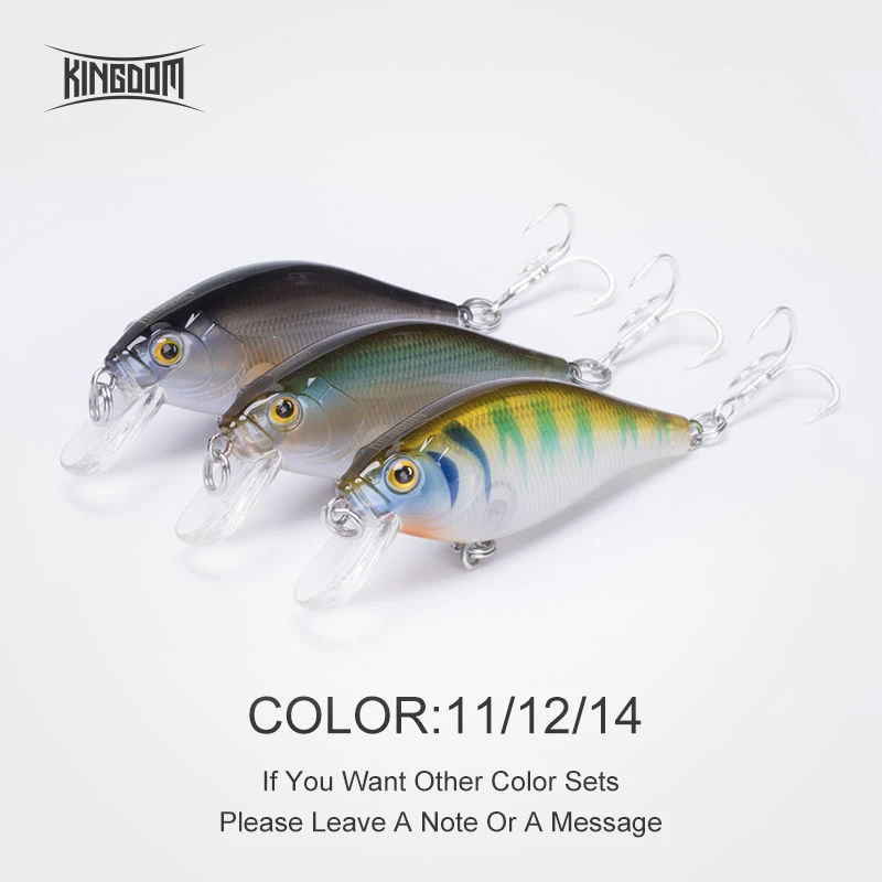 Color 11 12 14 Kingdom Fishing жесткие приманки тонущие гольян воблеры Джеркбейт кренкбейт 55 мм 6,5 г пластиковые приманки Четыре цвета модель 7501 - Цвет: Color 11 12 14