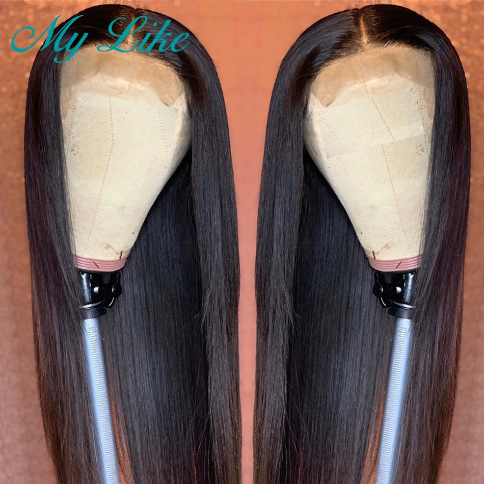 MY Like объемные волнистые человеческие волосы на кружеве парики 13x4 предварительно