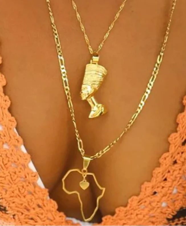 Комплект из 14 ожерелий с рисунком Африканской карты | Украшения и аксессуары