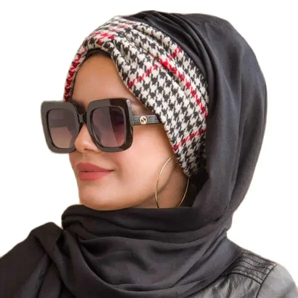 

2021 Turkey Islamic Turban 4 Season Black Red Crowbar Ready Draped Practical Shawl Muslim Headscarf Scarf Muslim Hijab Indıa-Arab Cotton Fabric Comfortable Use Sweat Proof Luxury Fashion Elegant Design Trend
