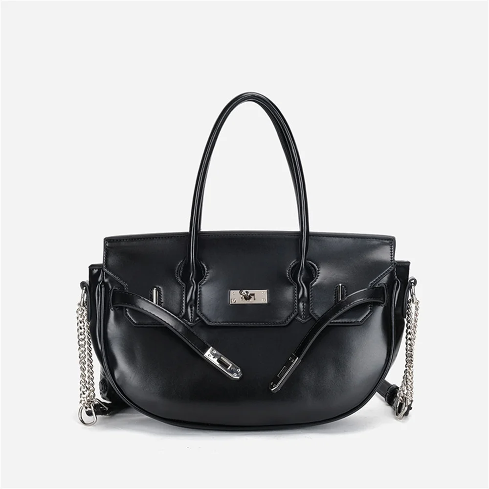 

Women Bag Fashion Kelly Bag Handheld Semicircle Shoulder Bag Ins Niche Large-capacity Leather Bag All-match Messenger Bag