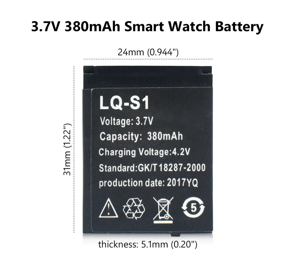 

Battery for smart watch lq-s1