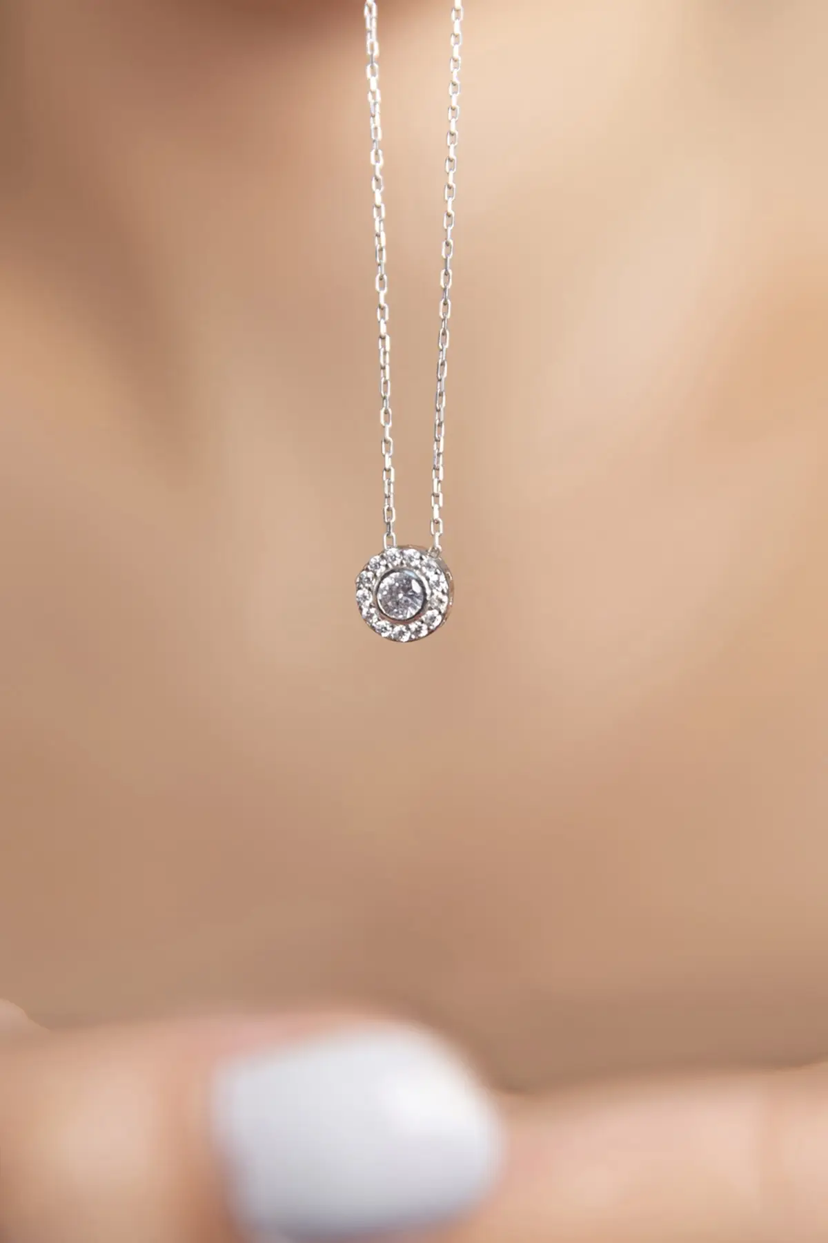 Single Stone Necklace for women desire Fashion Jewelry 925 Sterling Silver