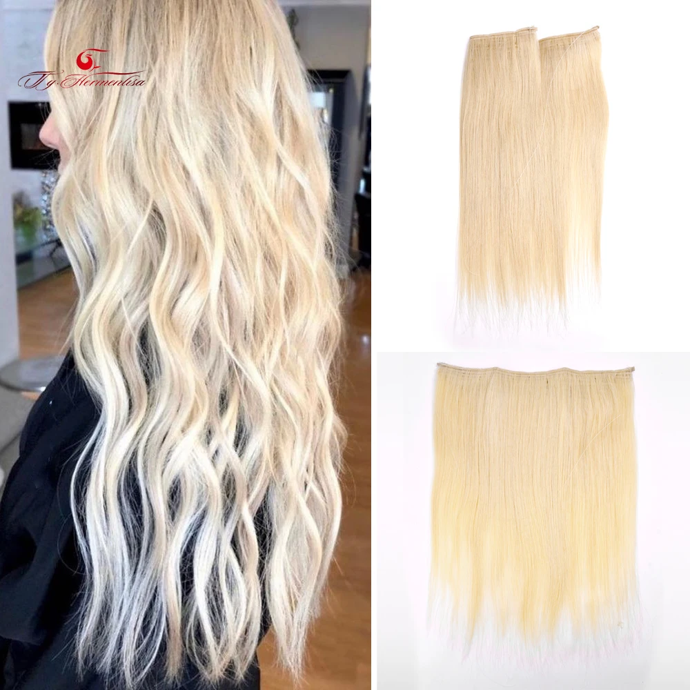 

New Arrival Halo Hair Extensions 100% Human Hair Bundle For Women Fish Line Double Drawn Weft Ombre Color Flip In Hair Extension