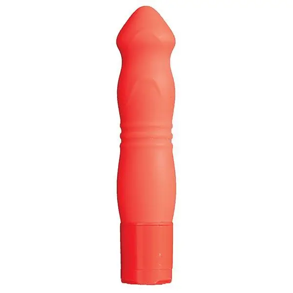 Оранжевый силиконовый вибромассажёр NEON BLISS VIBRATOR - 9 см. | Красота и здоровье