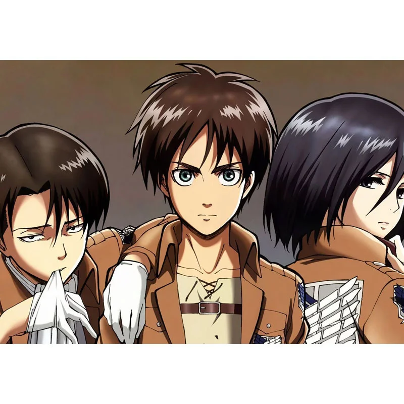 

1PCS Anime Attack On Titan Stick-On Multi-Style Fighting Character Poster Eren Jaeger Mikasa Ackerma Room Decoration Sticker E63