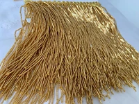 1 yard gold bead fringe trim for haute couture handmade bead fringe tassel seed beads fringe millinery crafts costumes